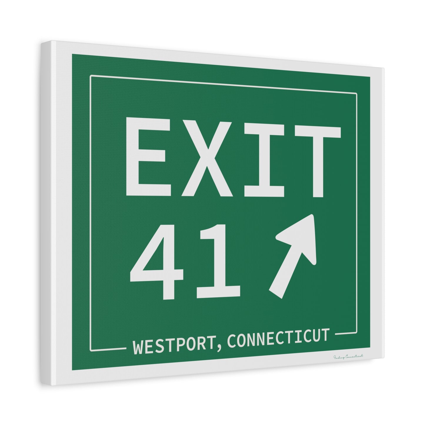 Vintage Exit 41 Merritt Parkway Sign Matte Canvas, Stretched, 1.25"