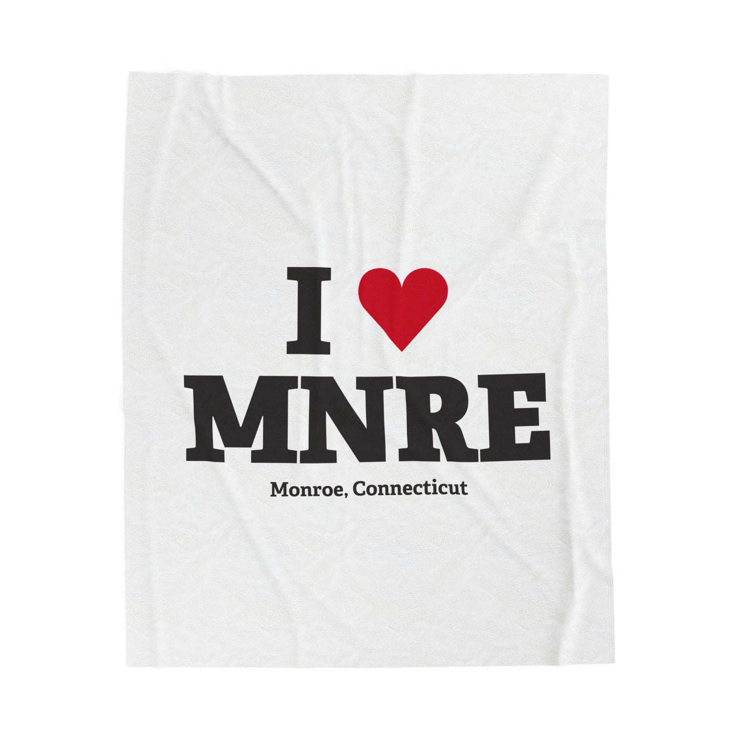 I Heart MNRE Velveteen Plush Blanket