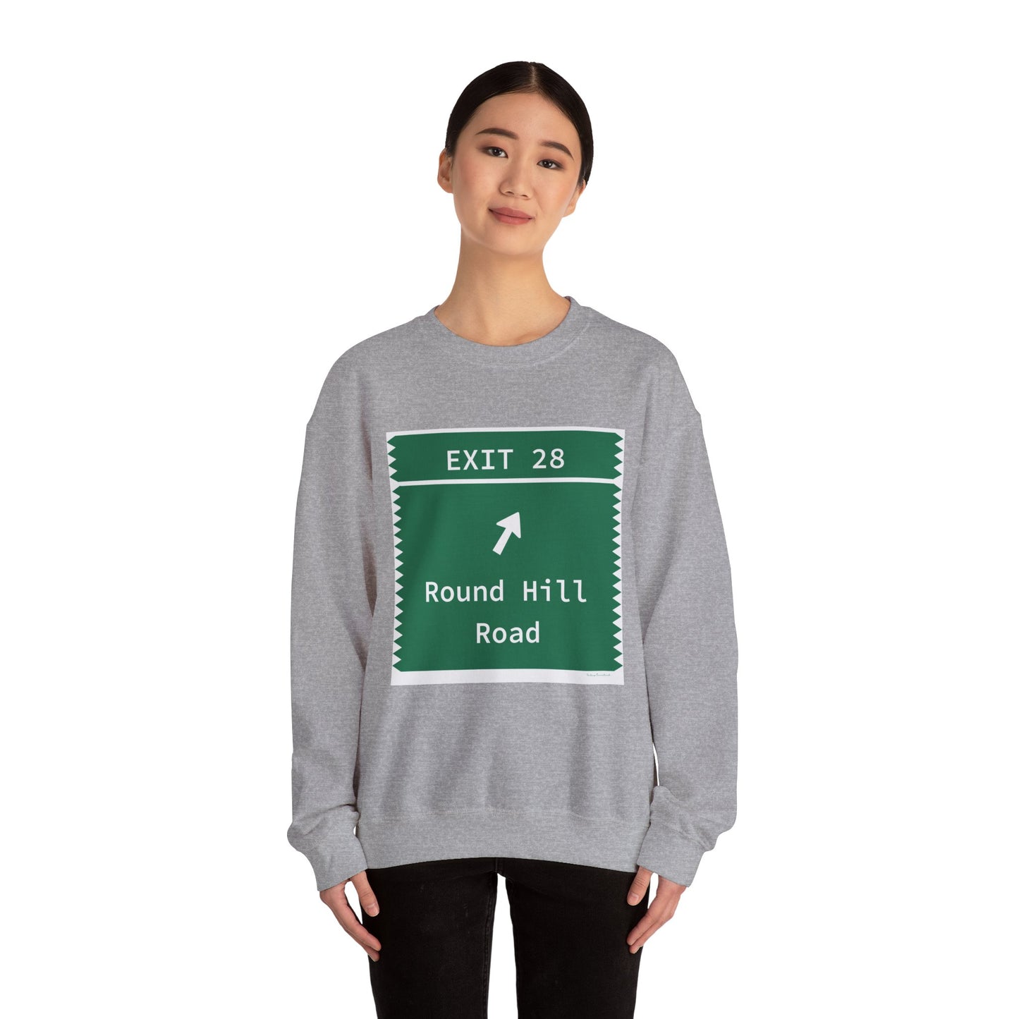 Vintage Merritt Parkway Exit 28 Sign Unisex Heavy Blend™ Crewneck Sweatshirt