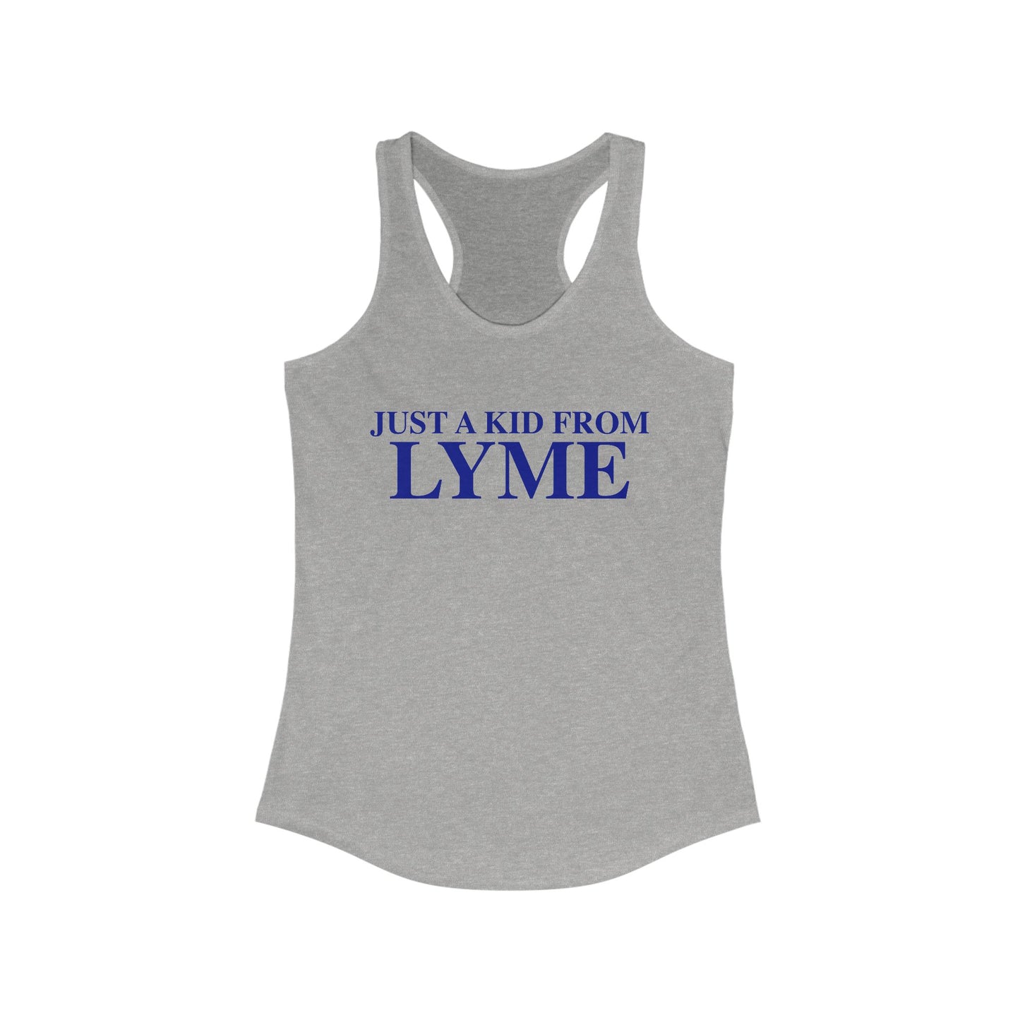 Just a kid from Lyme Women's Ideal Racerback Tank Top