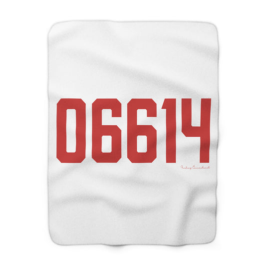 06614 - Stratford Connecticut Zip Code Sherpa Fleece Blanket