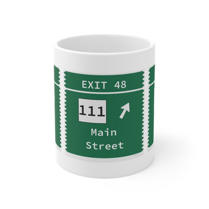 Vintage Merritt Parkway Exit 48 Sign Mug 11oz