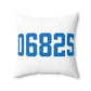 06825 Fairfield Connecticut Zip Code Spun Polyester Square Pillow
