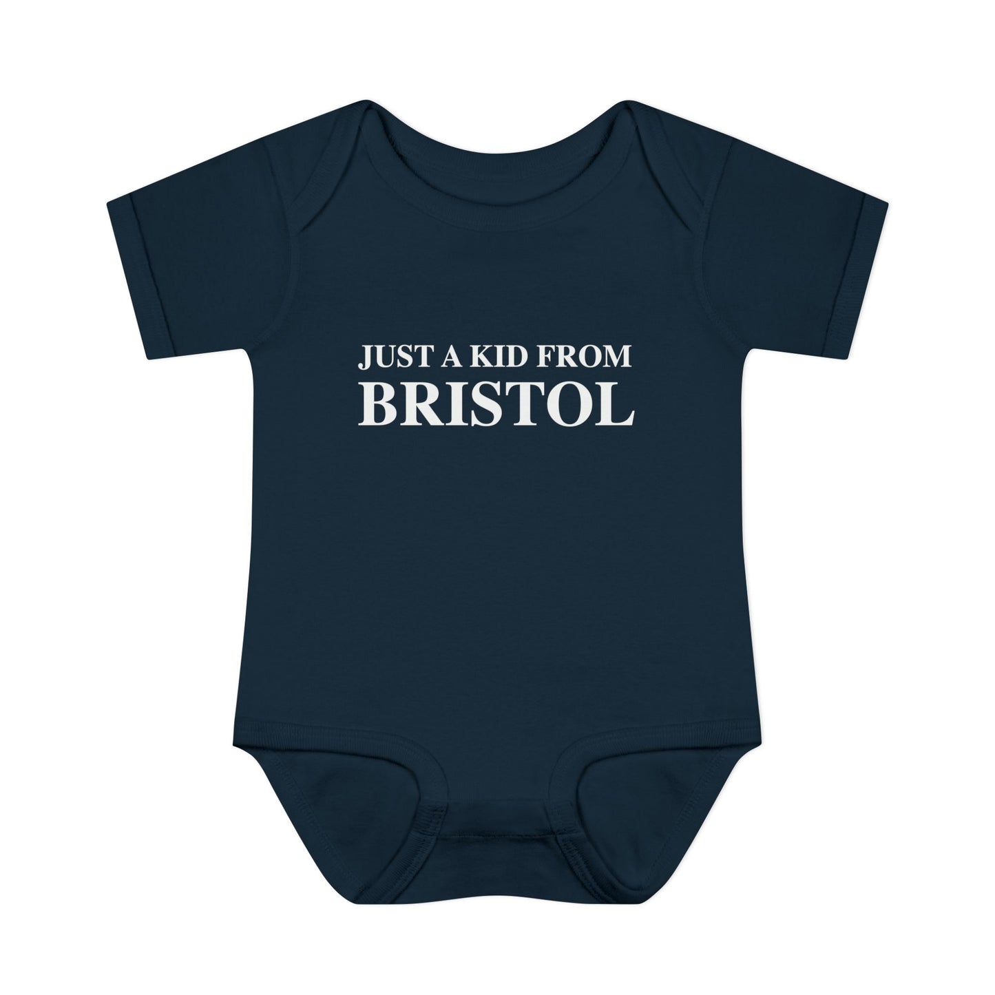 Just a kid from Bristol Infant Baby Rib Bodysuit