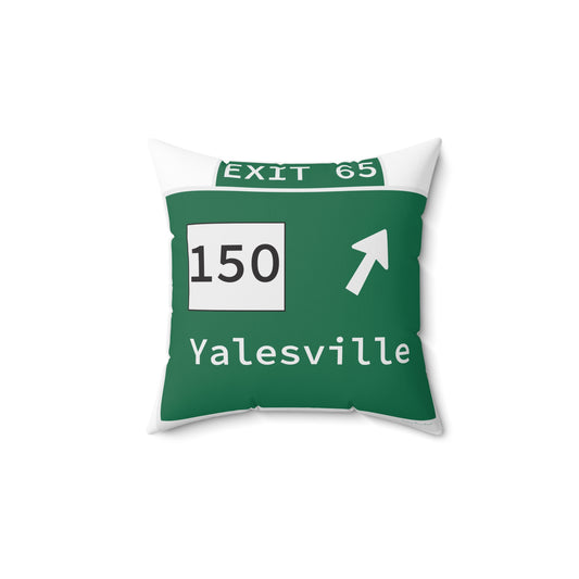 Vintage WCP Exit 65 Sign Spun Polyester Square Pillow