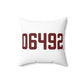 06492 Wallingford Connecticut Zip Code Polyester Square Pillow