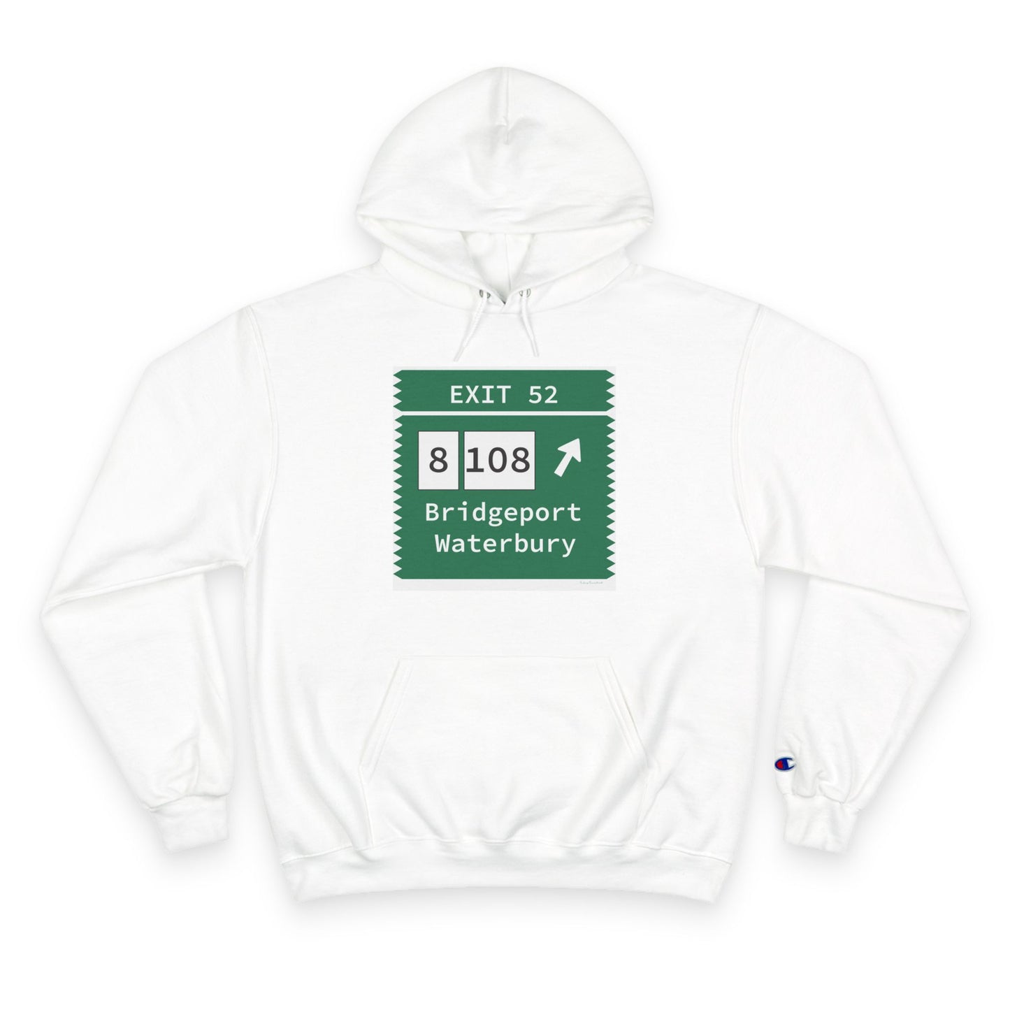 Vintage Merritt Parkway Exit 52 Sign Champion Hoodie