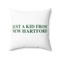 Just a kid from New Hartford Polyester Square Pillow
