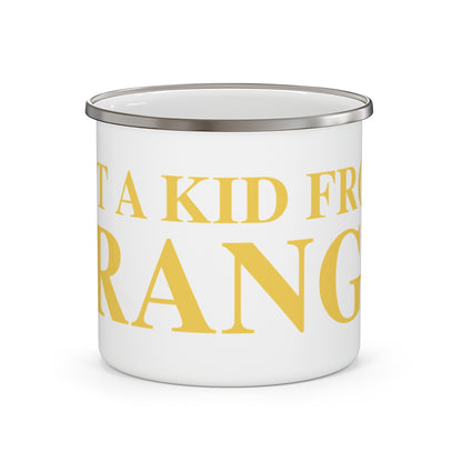 Just a kid from Orange Enamel Camping Mug