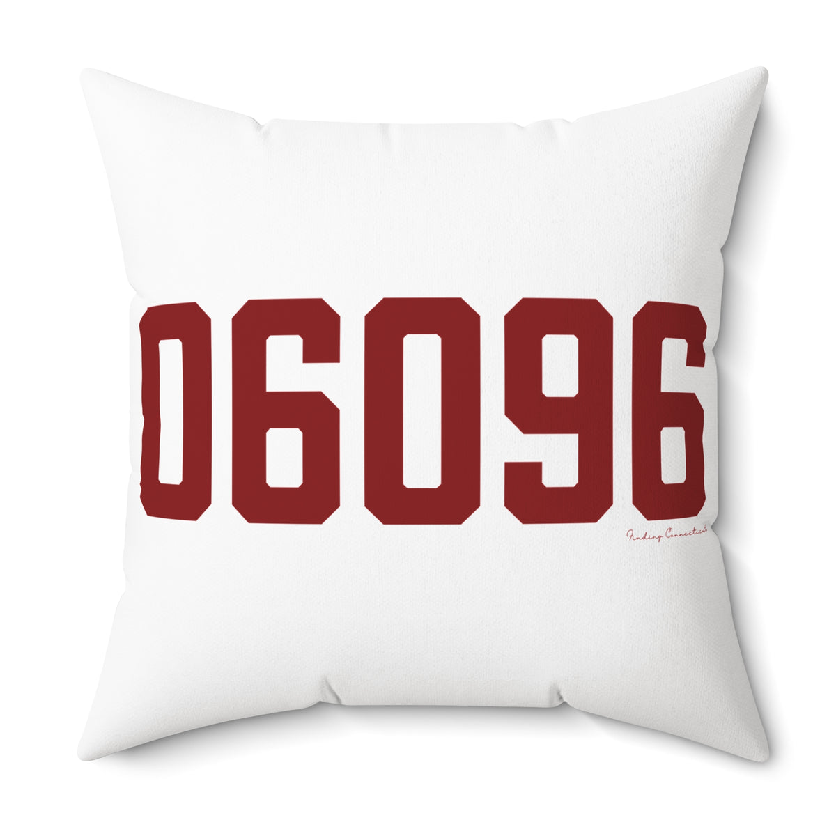06096 Windsor Locks  Connecticut Zip Code Polyester Square Pillow