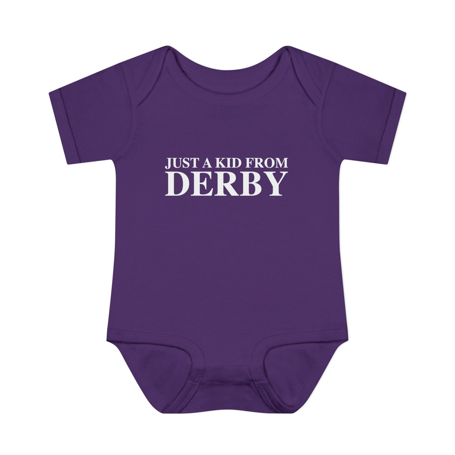Just a kid from Derby Infant Baby Rib Bodysuit