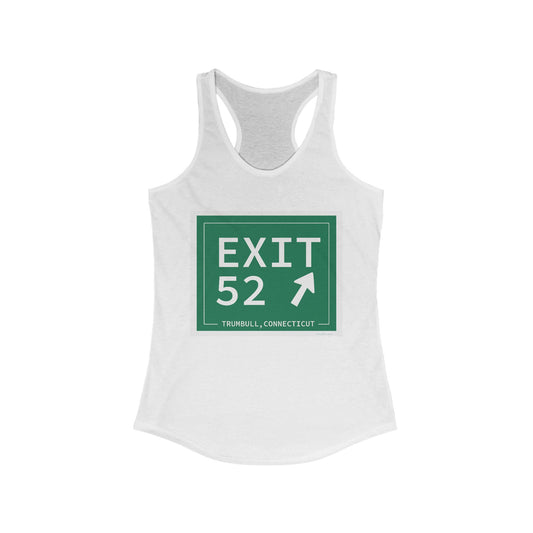 Vintage Exit 52  Merritt Parkway Sign Women's Ideal Racerback Tank Top