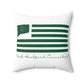 West Hartford Connecticut St. Patrick’s Day Flag Spun Polyester Square Pillow