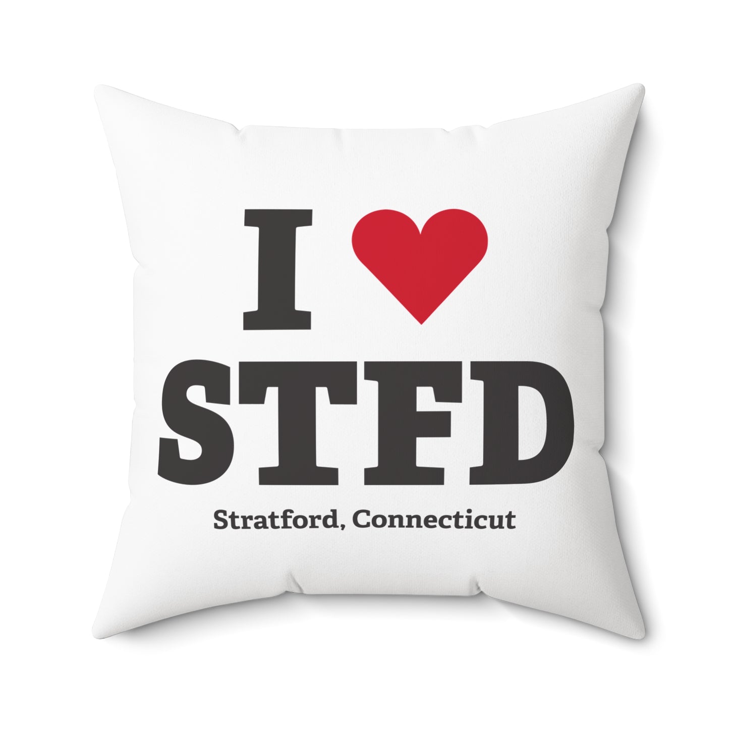 I Heart STFD Spun Polyester Square Pillow