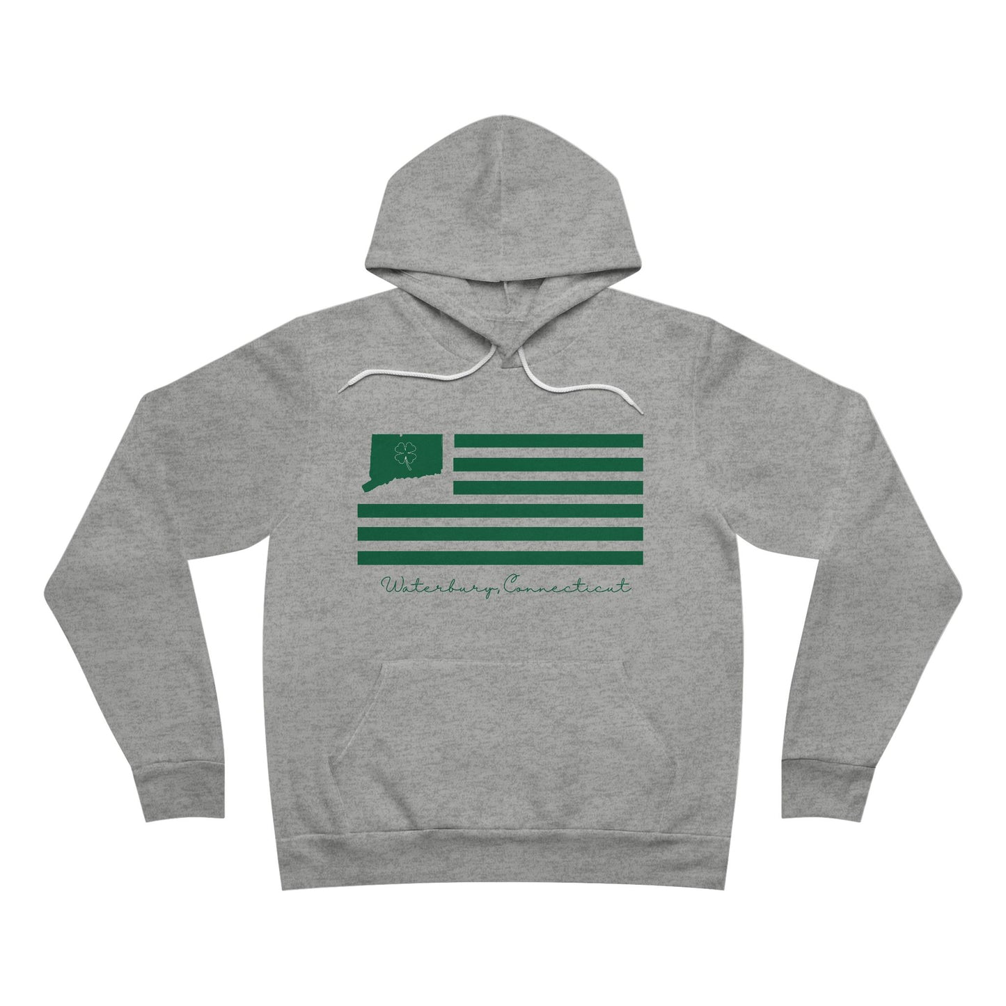 Waterbury Connecticut St Patrick’s Day Flag Unisex Sponge Fleece Pullover Hoodie