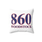 860 Woodstock Red, White & Blue Spun Polyester Square Pillow