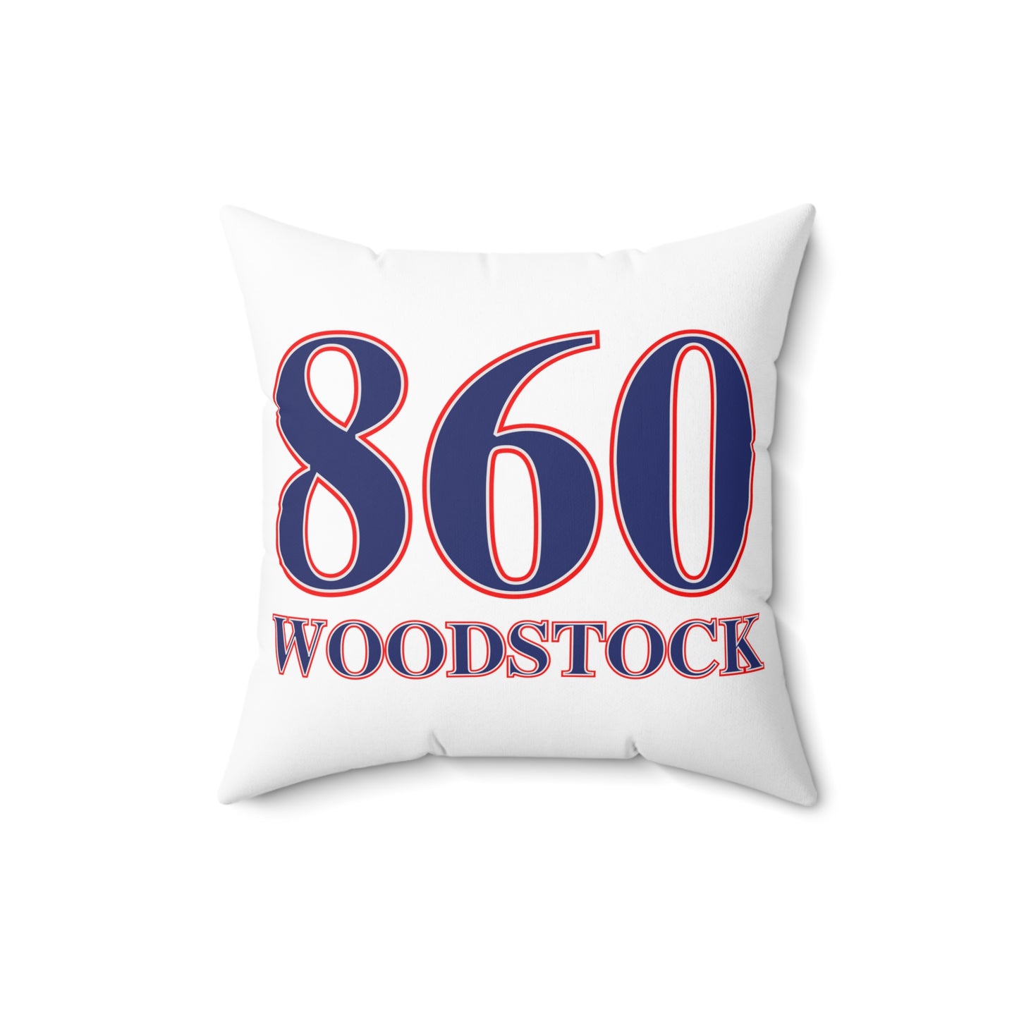 860 Woodstock Red, White & Blue Spun Polyester Square Pillow