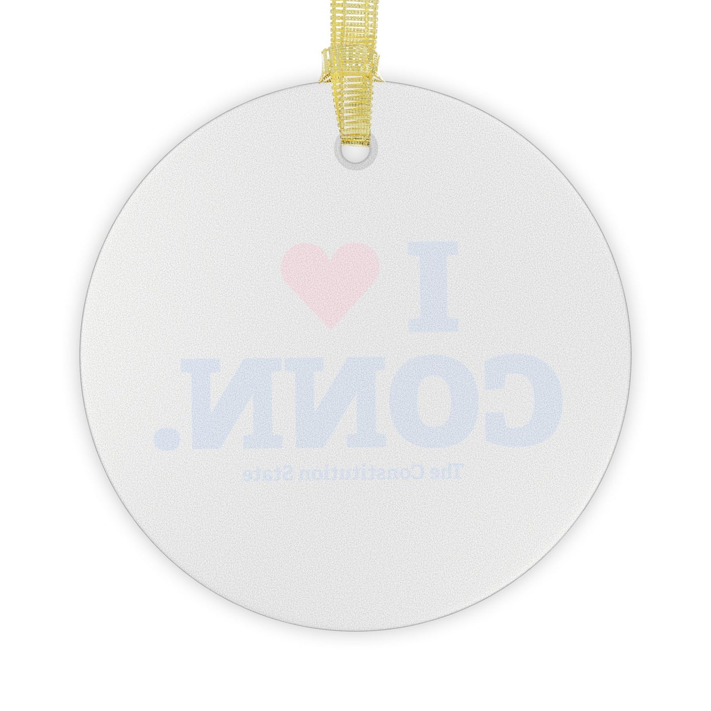 I Heart CONN. Glass Ornaments