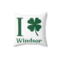 I Clover Windsor Spun Polyester Square Pillow