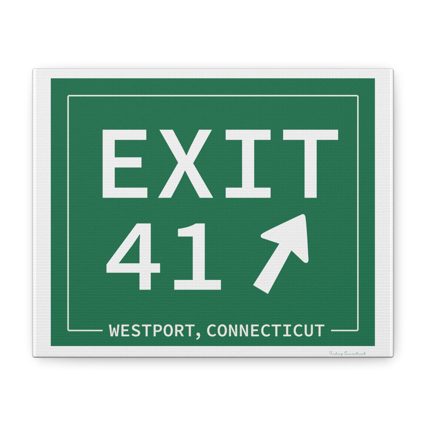 Vintage Exit 41 Merritt Parkway Sign Matte Canvas, Stretched, 1.25"