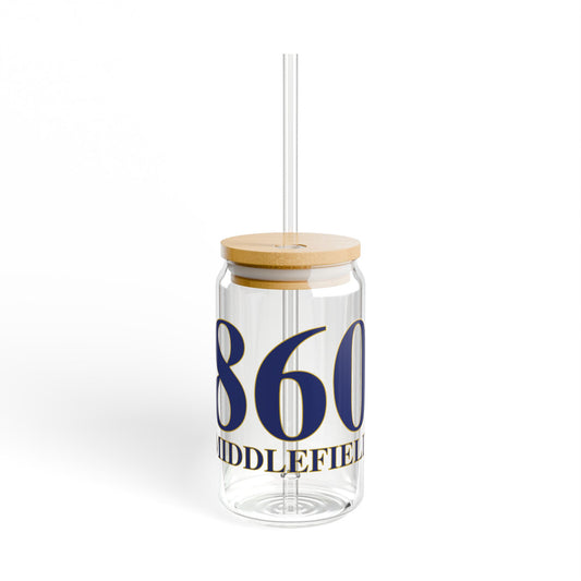 860 Middlefield Glass Can with Straw and Lid, 16oz
