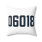 06018 Canaan Connecticut Zip Code Polyester Square Pillow