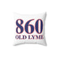 860 Old Lyme Red, White & Blue Spun Polyester Square Pillow