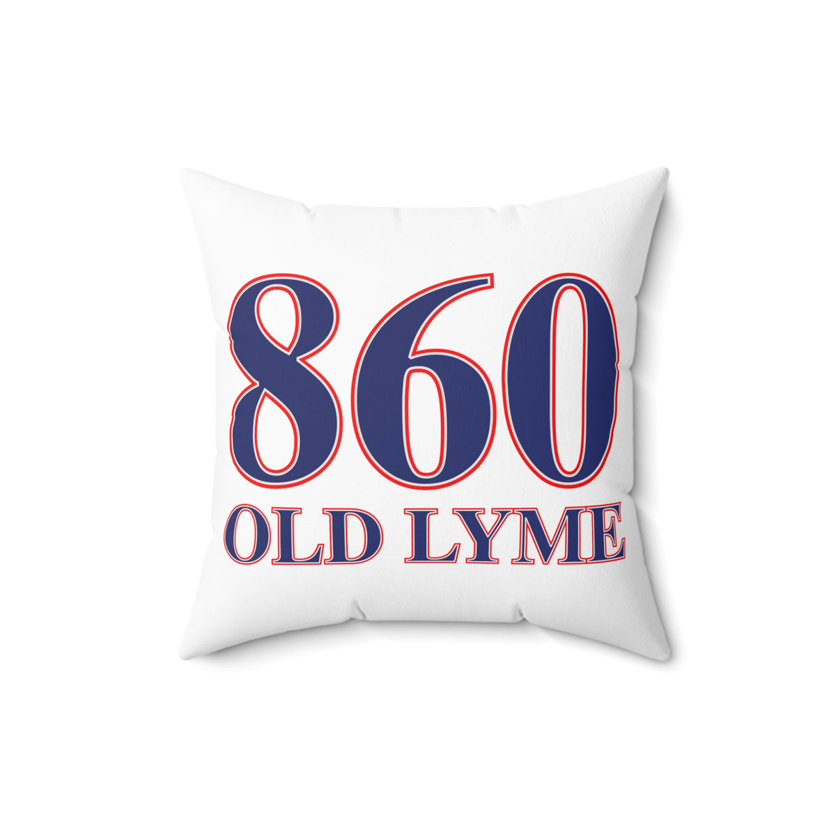 860 Old Lyme Red, White & Blue Spun Polyester Square Pillow