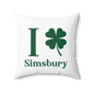 I Clover Simsbury Spun Polyester Square Pillow