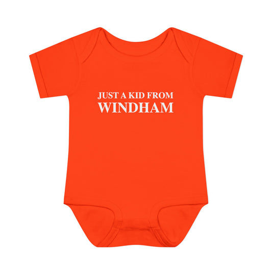Just a kid from Windham Infant Baby Rib Bodysuit
