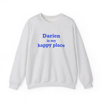 Darien Is My Happy Place Unisex Heavy Blend™ Crewneck Sweatshirt