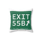 Vintage Exit 55B WCP Sign Spun Polyester Square Pillow