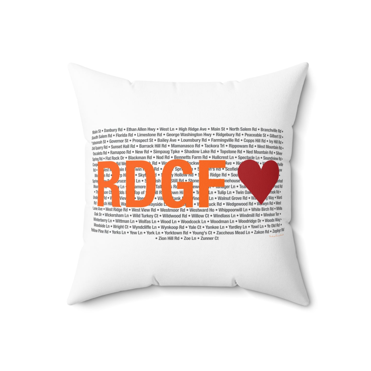 Ridgefield Love Spun Polyester Square Pillow