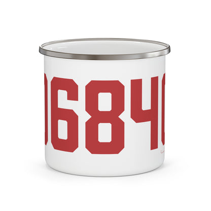 06840 New Canaan Connecticut Zip Code Enamel Camping Mug