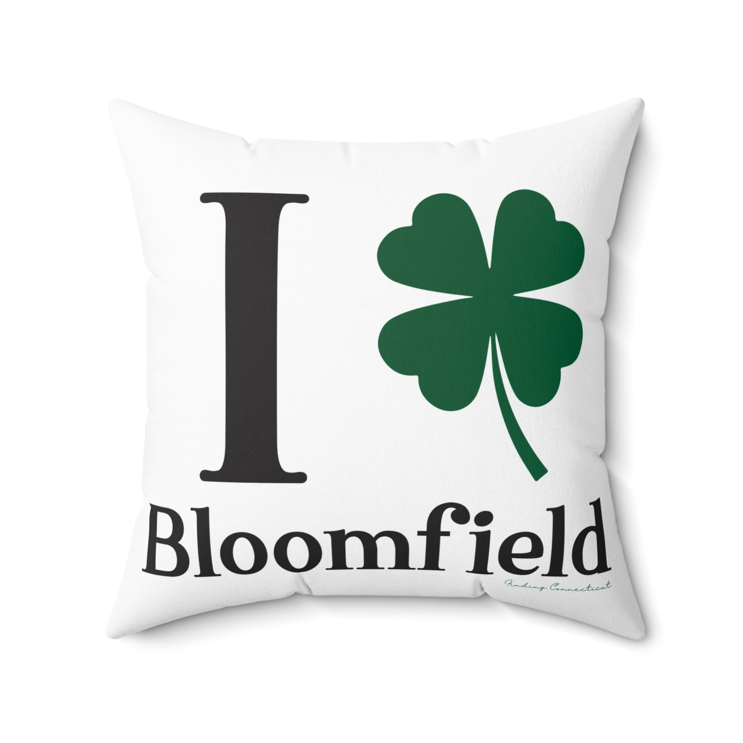 I Clover Bloomfield Spun Polyester Square Pillow