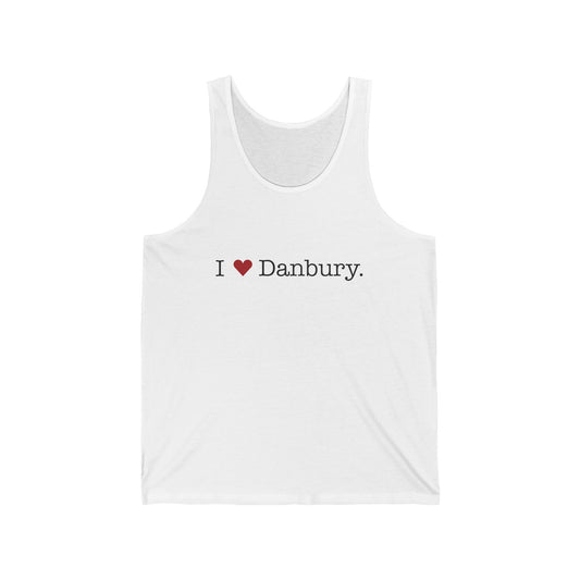 I Heart Danbury. Unisex Jersey Tank Top