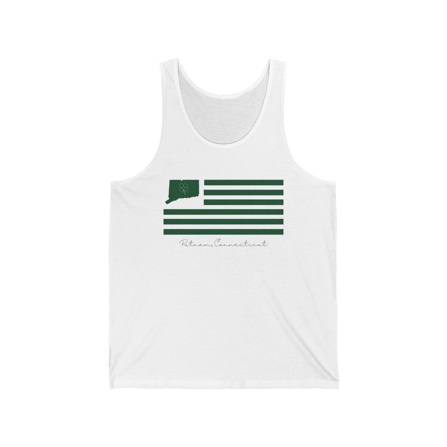 Putnam Connecticut St. Patrick’s Day Flag Unisex Jersey Tank Top