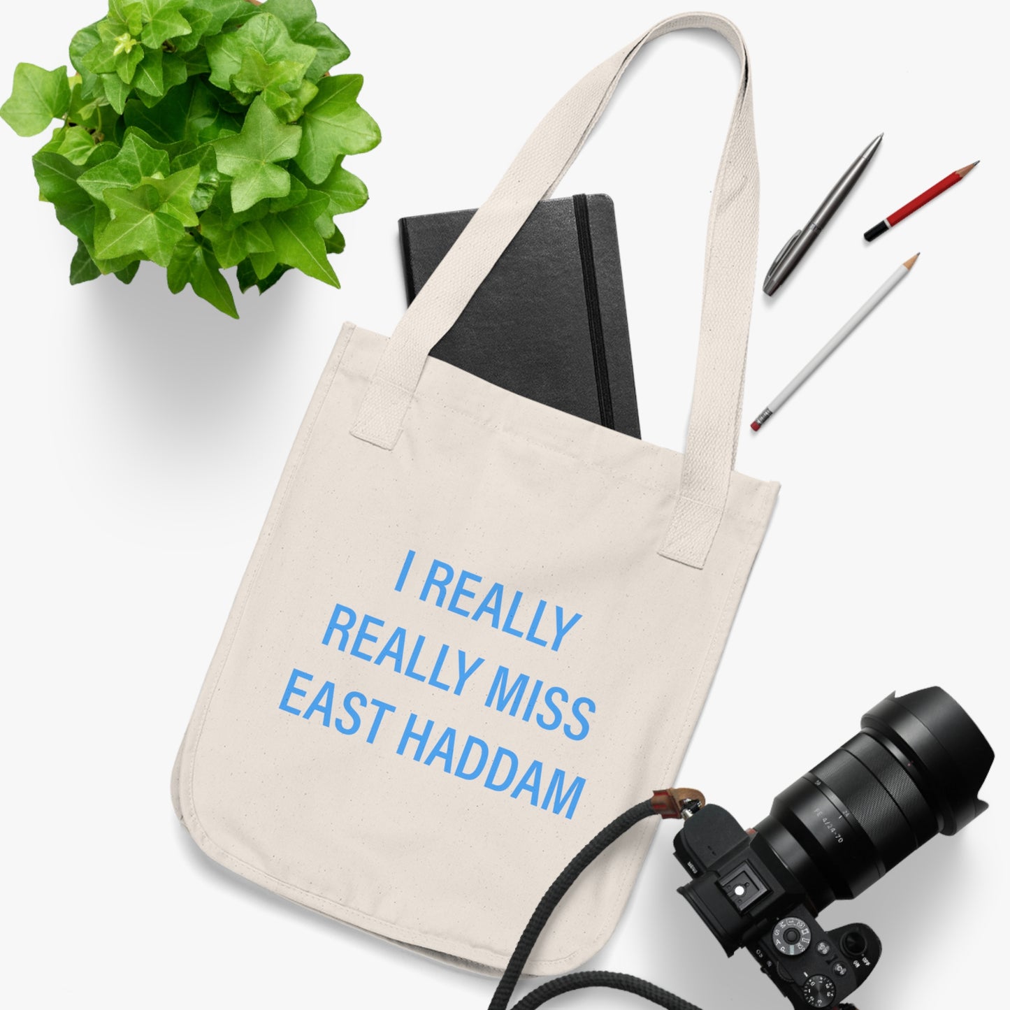 I Really Really Miss East Haddam Organic Canvas Tote Bag