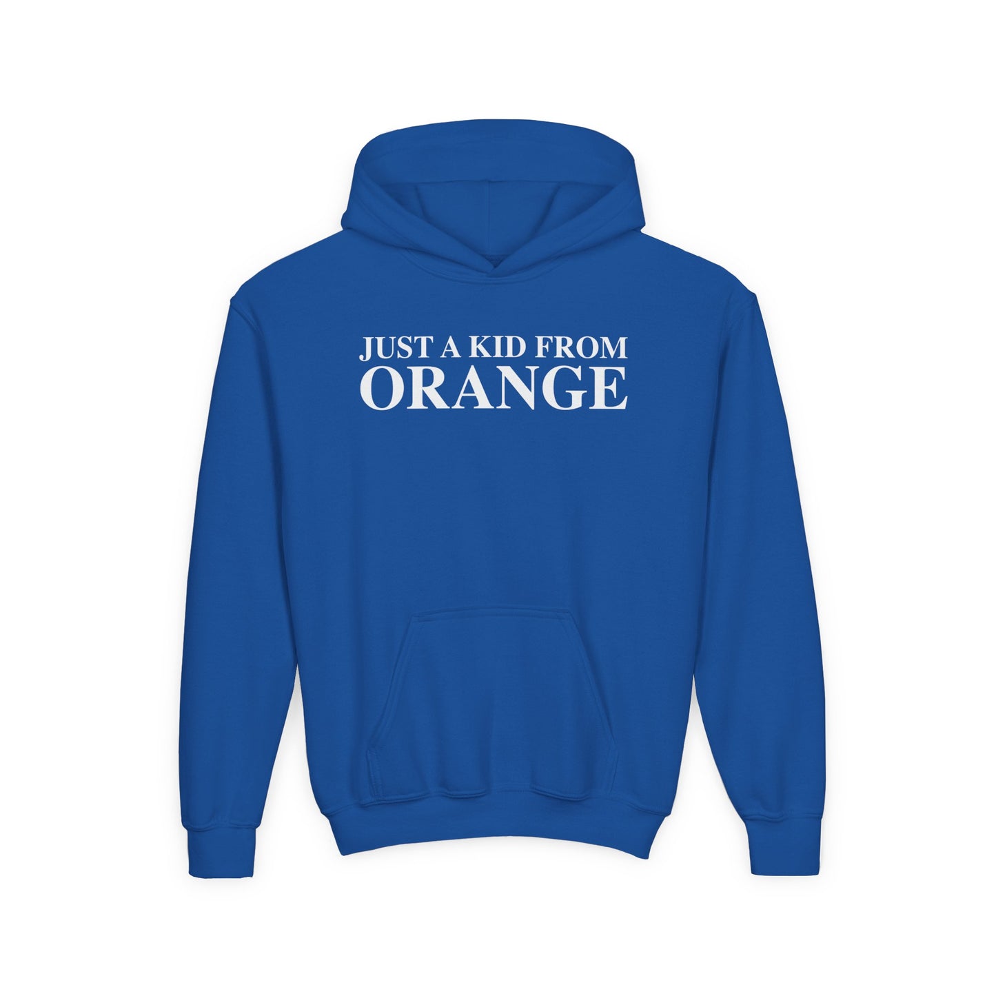 Just a kid from Orange Youth Heavy Blend Hooded Sweatshirt