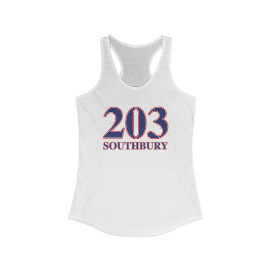 203 Southbury Red White & Blue Women's Ideal Racerback Tank Top