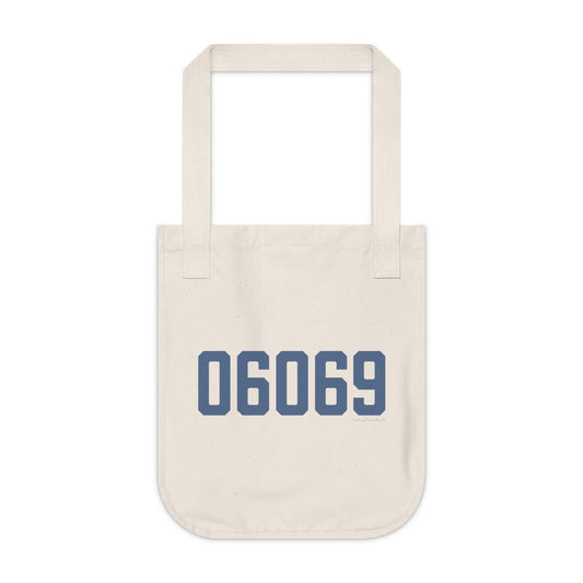 06069 Sharon Connecticut Zip Code Organic Canvas Tote Bag