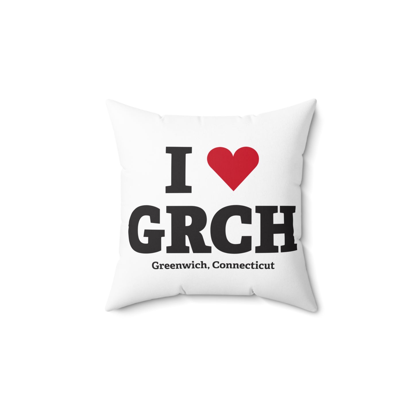 I Heart GRCH Spun Polyester Square Pillow
