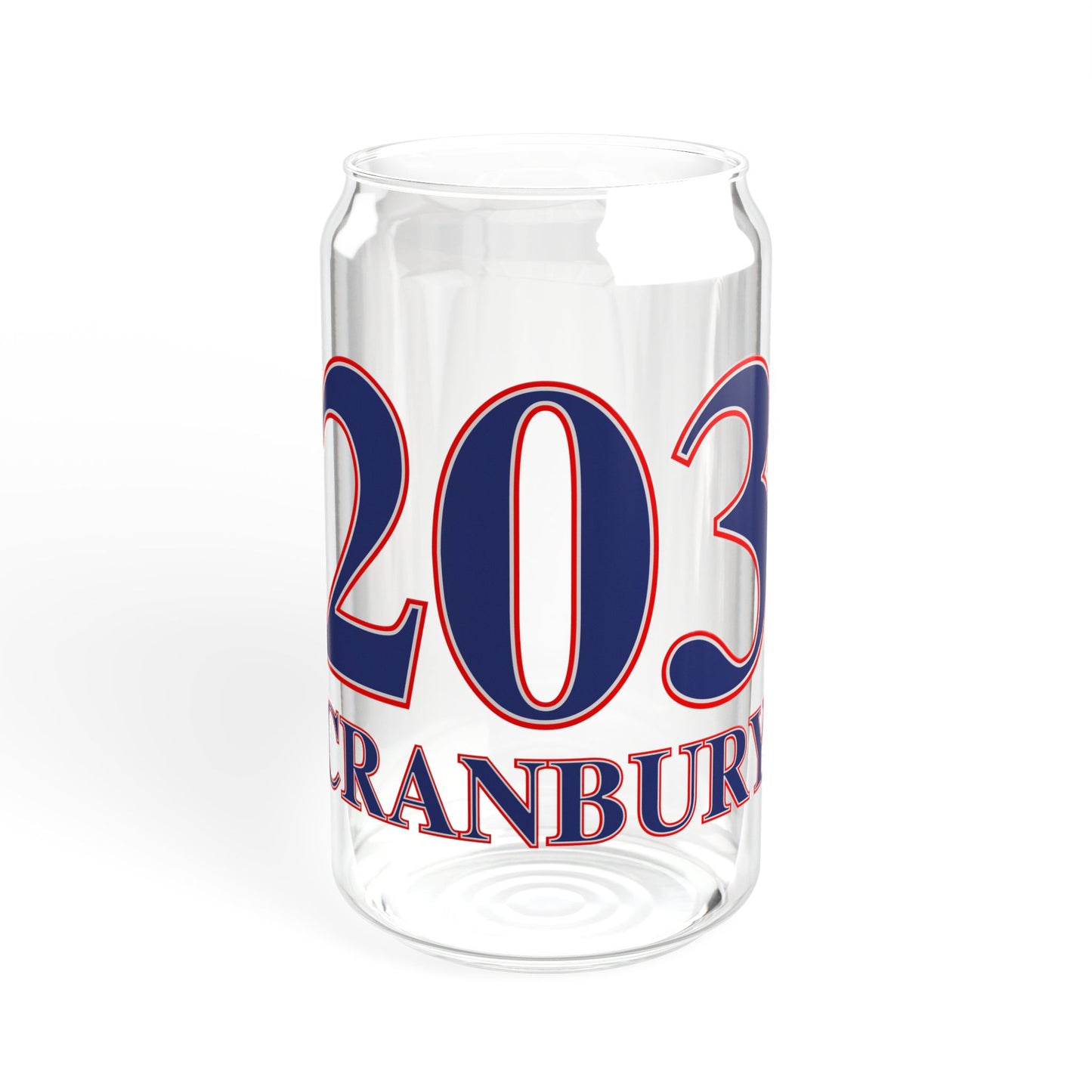 203 Cranbury Red, White & Blue Sipper Glass, 16oz