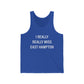 I Really Really Miss East Hampton (white) Unisex Jersey Tank