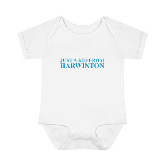 Just a kid from Harwinton Infant Baby Rib Bodysuit