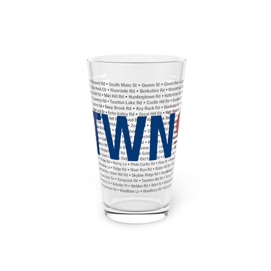 Newtown Love Pint Glass, 16oz