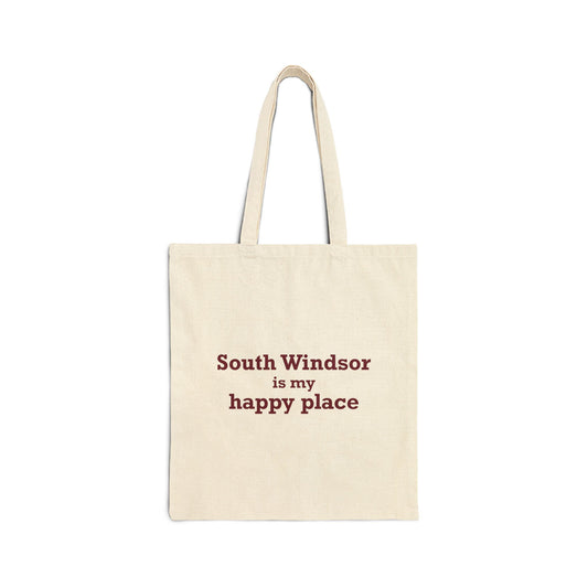 South Windsor is My Happy Place  Cotton Canvas Tote Bag