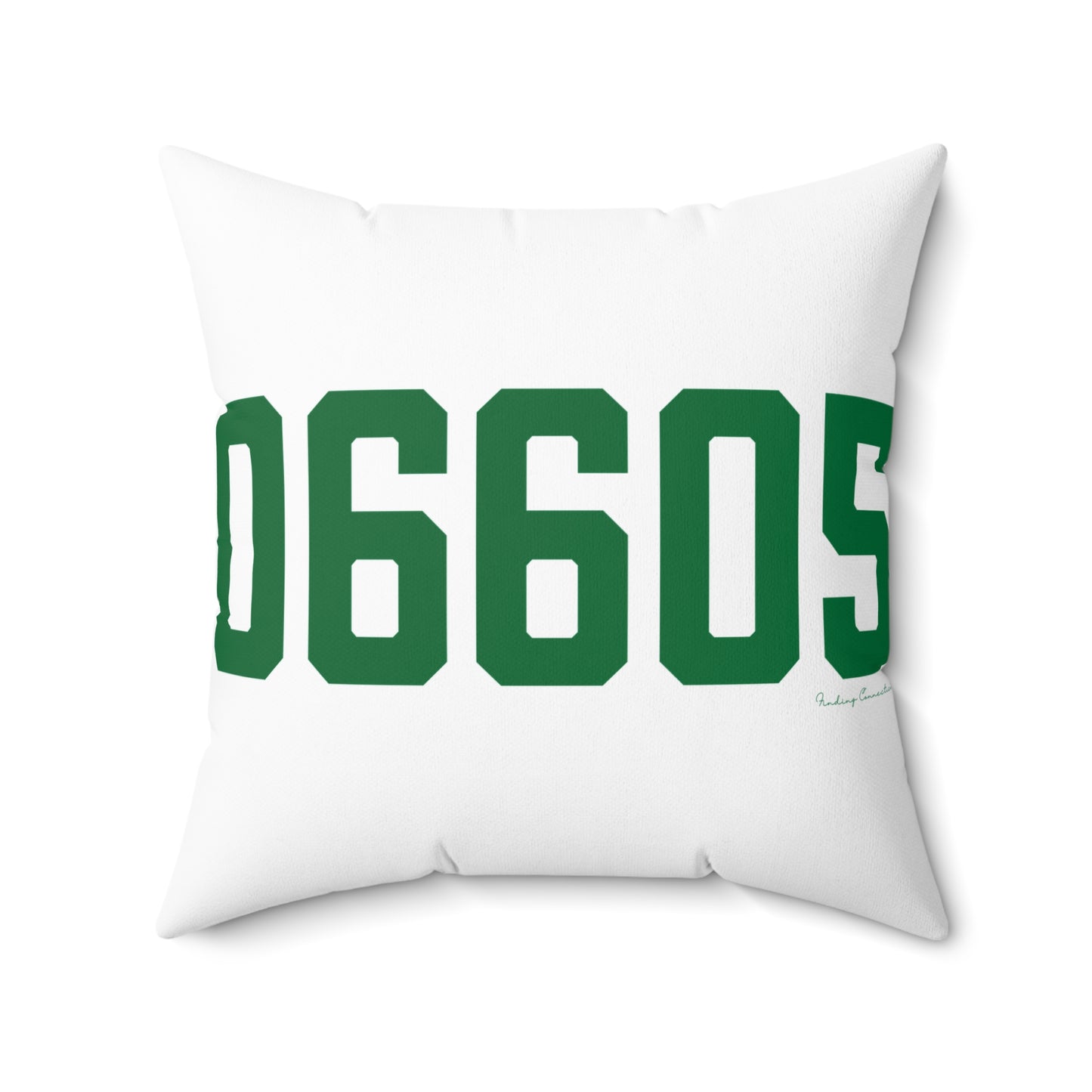 06605 Bridgeport Connecticut Zip Code Spun Polyester Square Pillow