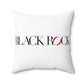 41 Tilt Black Rock Spun Polyester Square Pillow