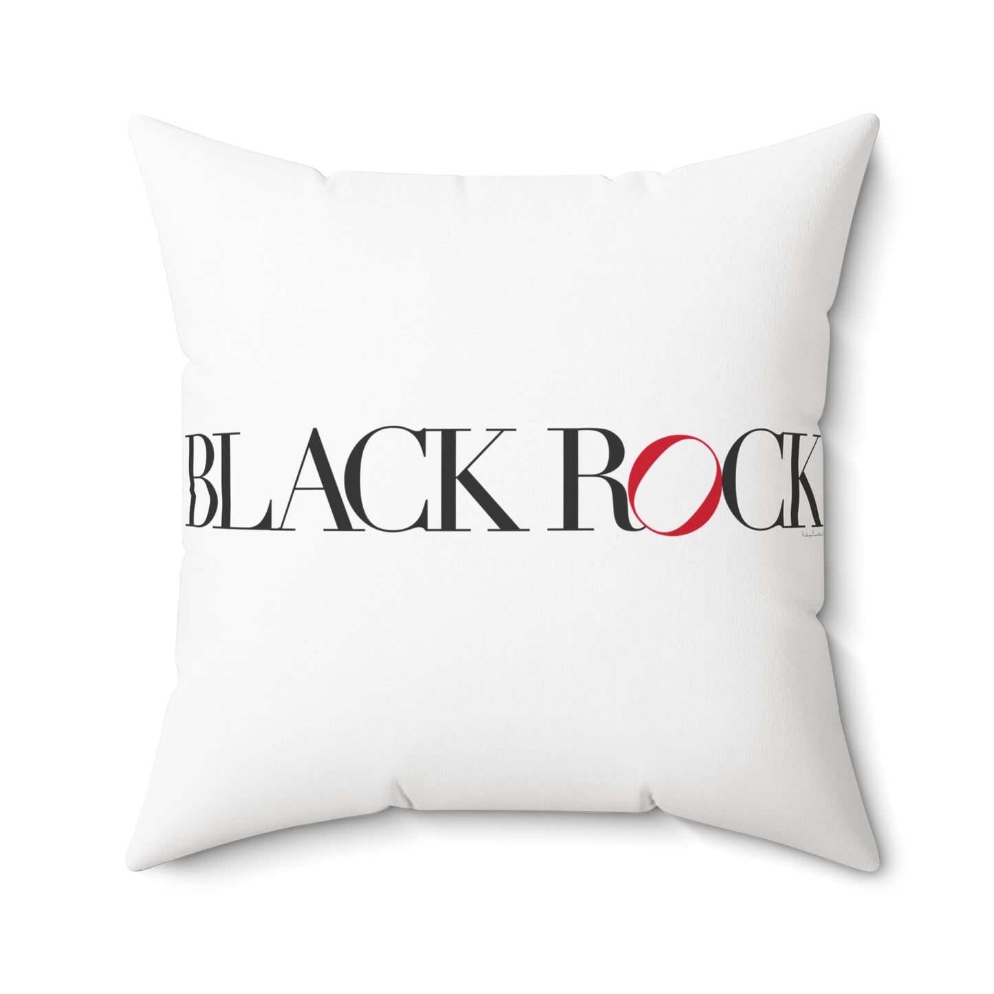 41 Tilt Black Rock Spun Polyester Square Pillow
